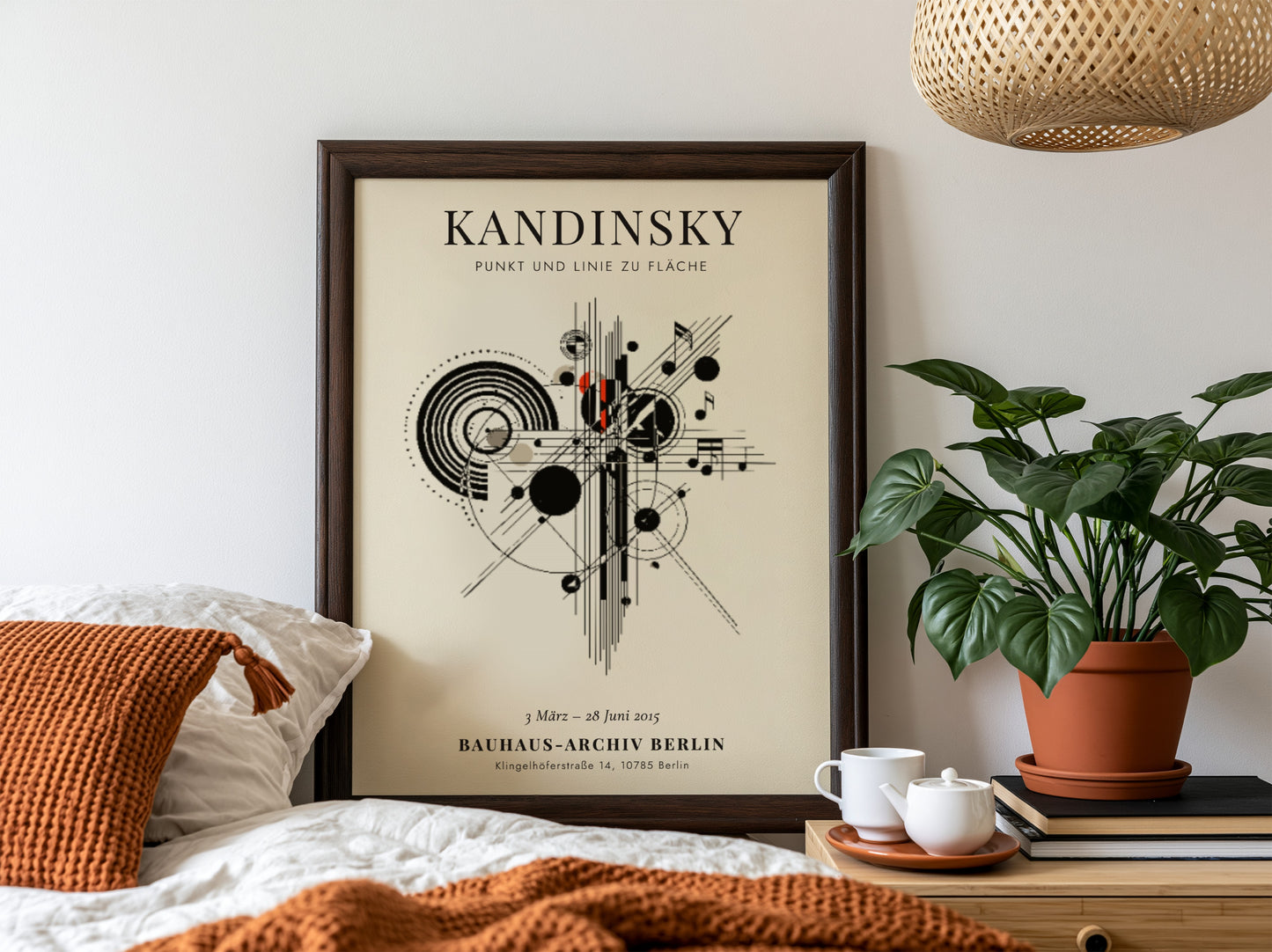 Punkt und Linie zu Fläche poster featuring abstract geometric shapes and vibrant colors for modern wall decor