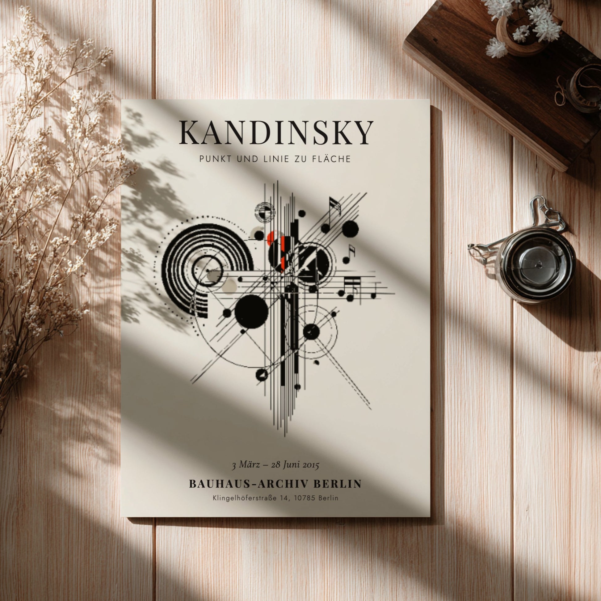 Punkt und Linie zu Fläche poster featuring abstract geometric shapes and vibrant colors for modern wall decor