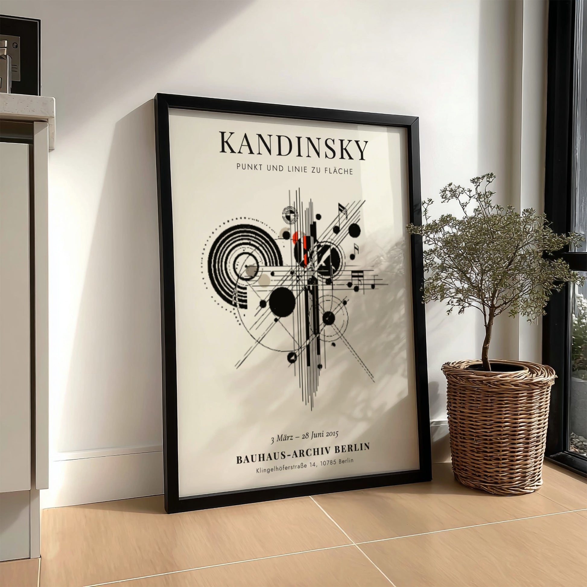 Punkt und Linie zu Fläche poster featuring abstract geometric shapes and vibrant colors for modern wall decor