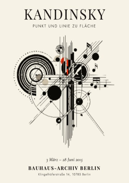 Punkt und Linie zu Fläche poster featuring abstract geometric shapes and vibrant colors for modern wall decor