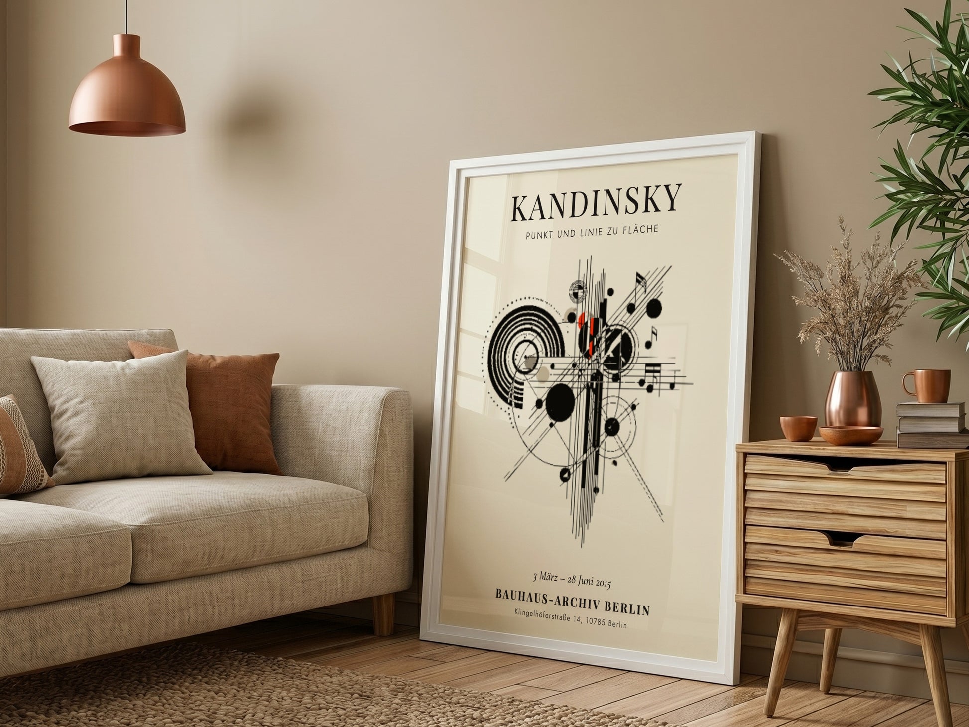Punkt und Linie zu Fläche poster featuring abstract geometric shapes and vibrant colors for modern wall decor