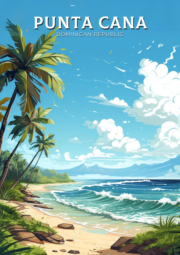 South America PUNTA CANA PRINT - TRAVEL POSTER