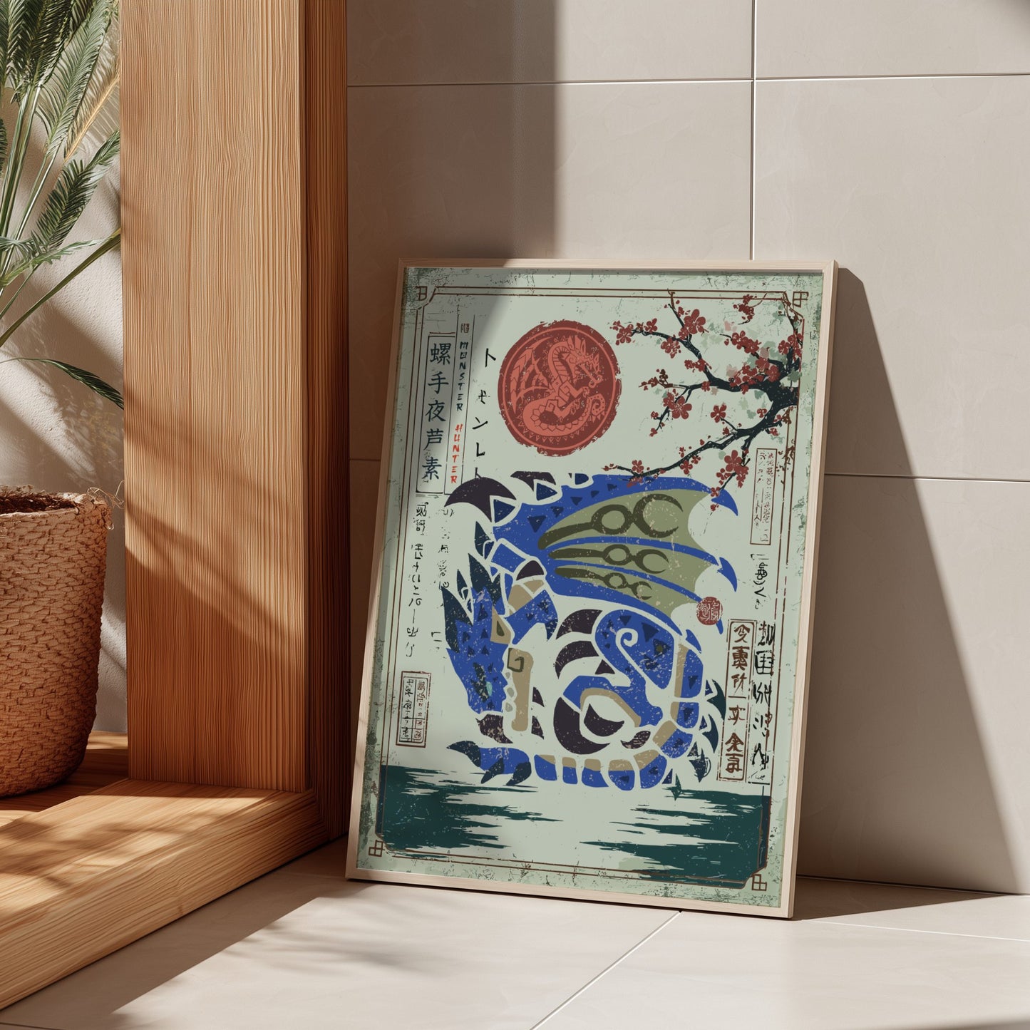 Azure Rathalos Poster - Monster Hunter Wall Art Print