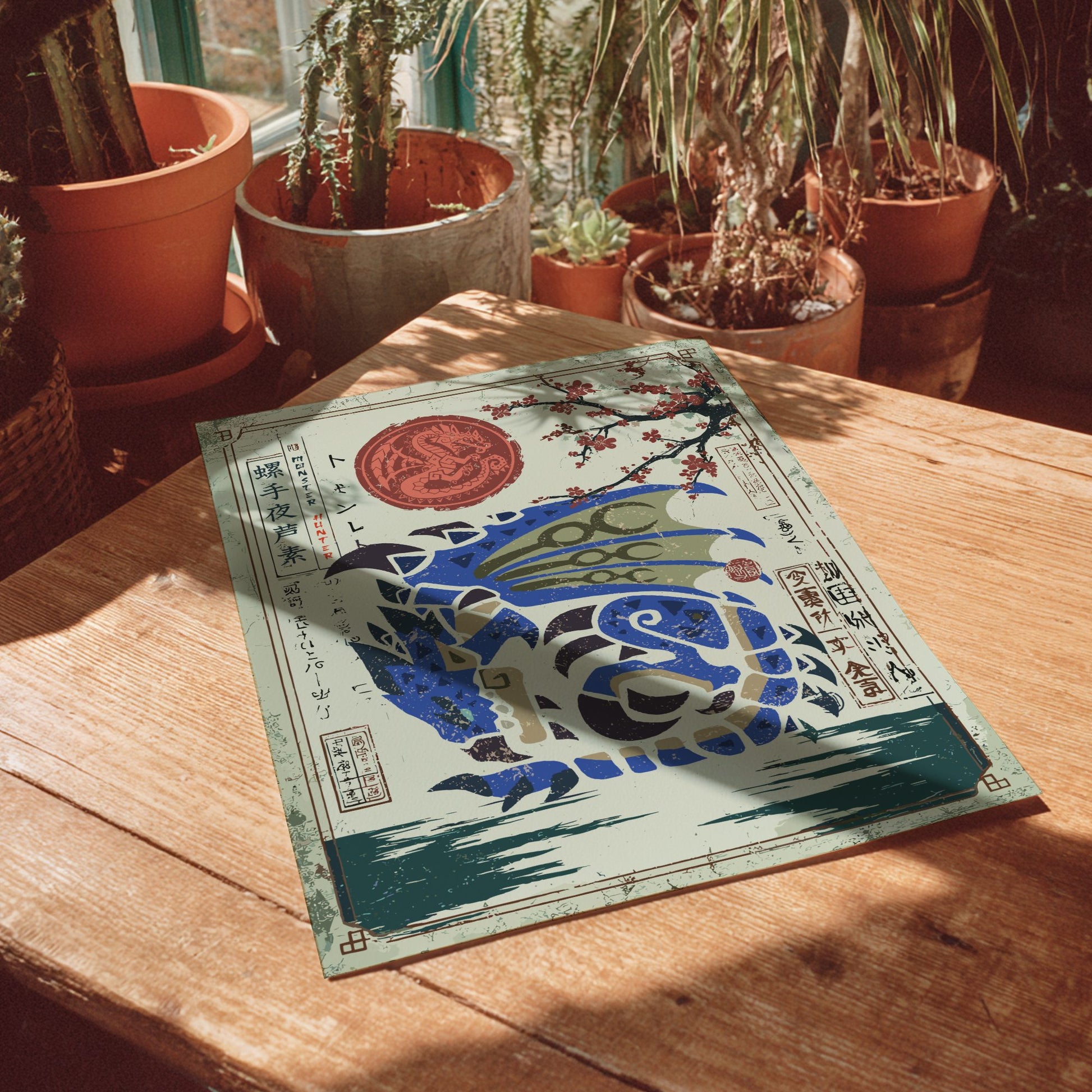 Azure Rathalos Poster - Monster Hunter Wall Art Print