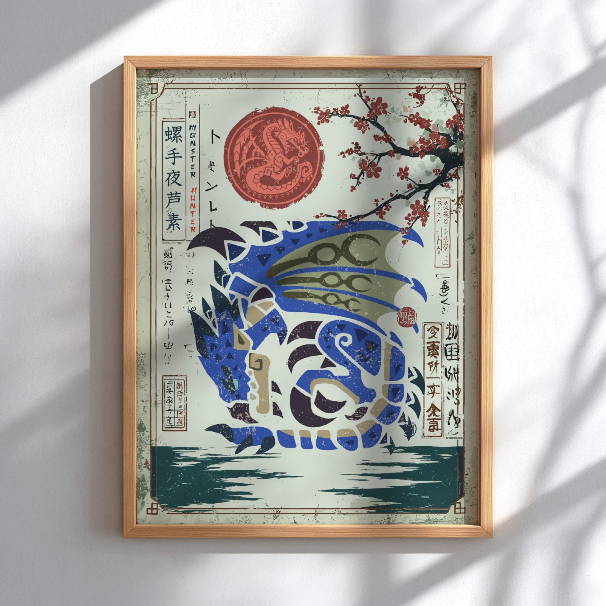 Azure Rathalos Poster - Monster Hunter Wall Art Print