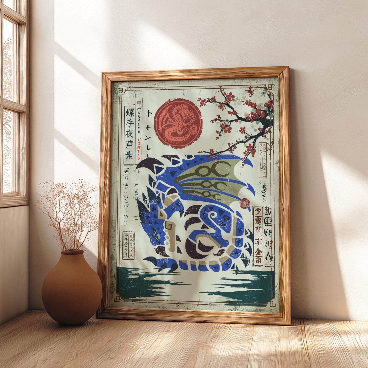 Azure Rathalos Poster - Monster Hunter Wall Art Print