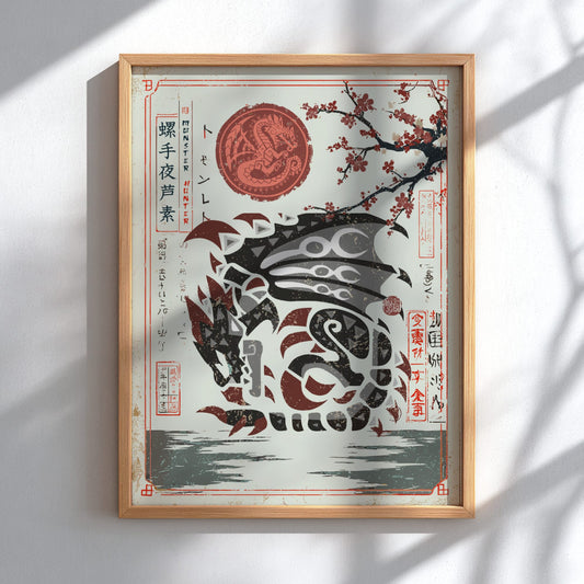 Silver Rathalos Poster - Monster Hunter Wall Art Print