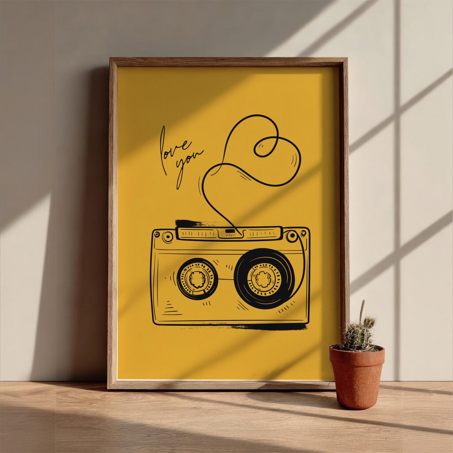 Analog Love Modern Art - The Retro Cassette Wall Print