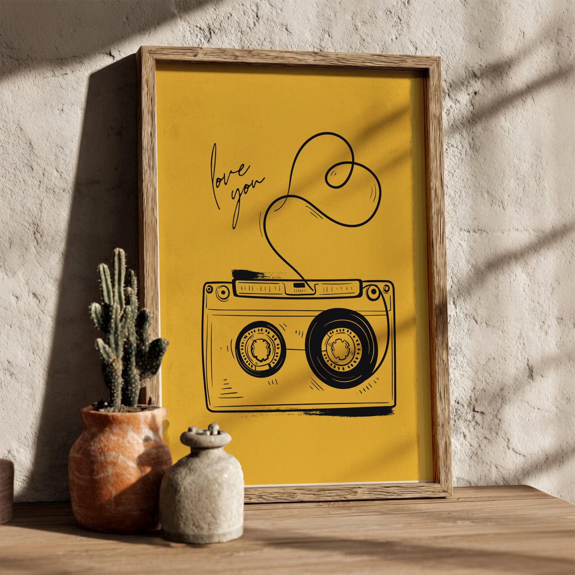 Analog Love Modern Art - The Retro Cassette Wall Print