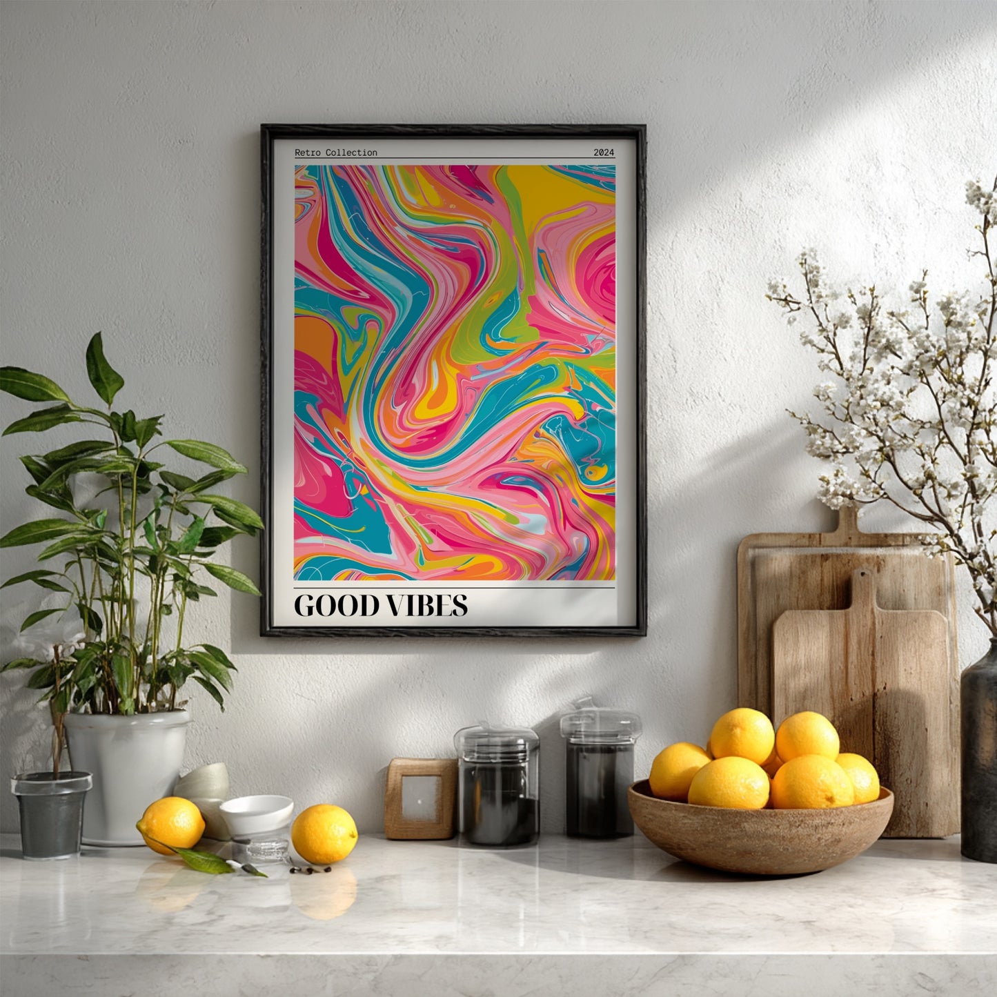 Good Vibes: Retro Collection - Modern Minimalist Nostalgia Wall Art
