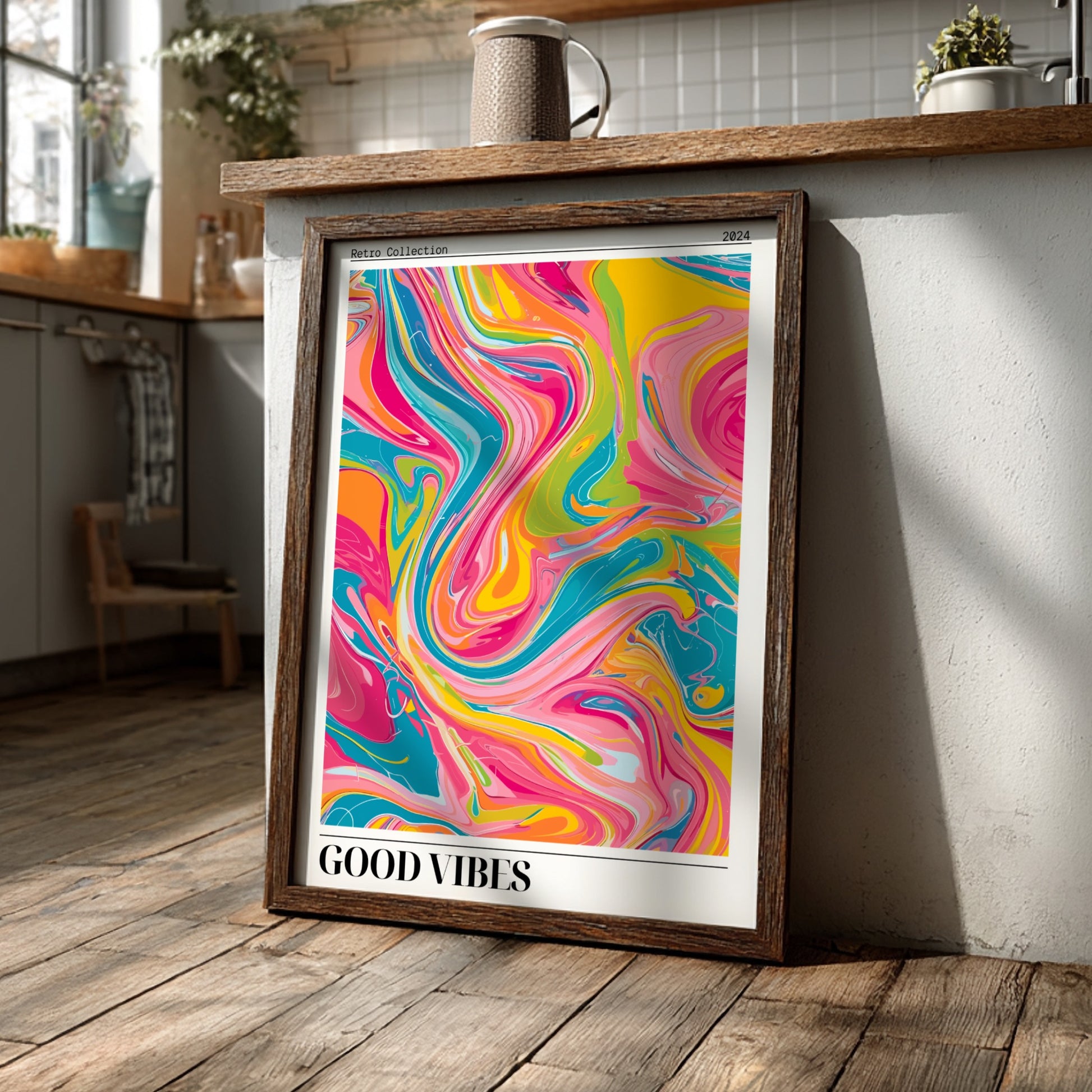 Good Vibes: Retro Collection - Modern Minimalist Nostalgia Wall Art