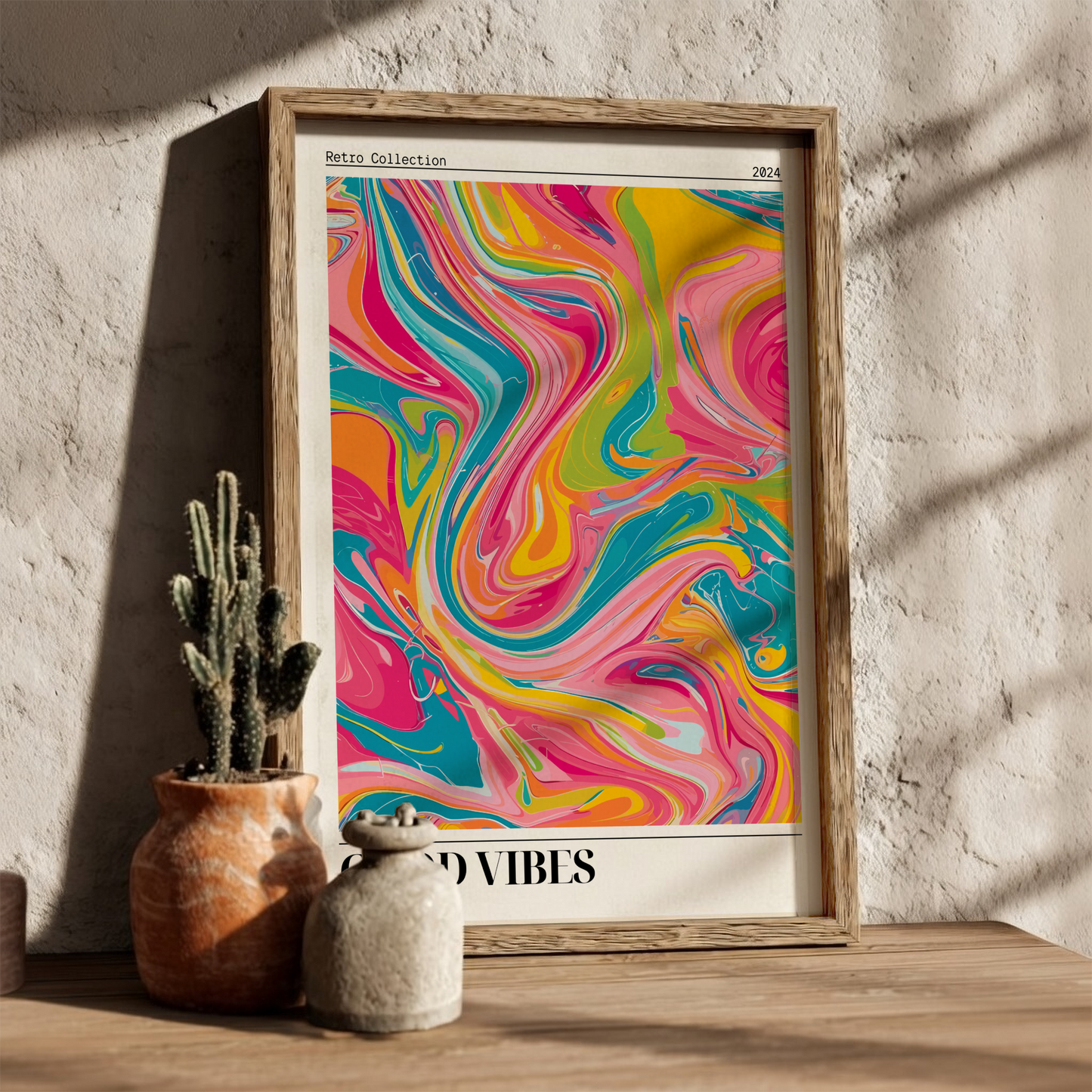 Good Vibes: Retro Collection - Modern Minimalist Nostalgia Wall Art