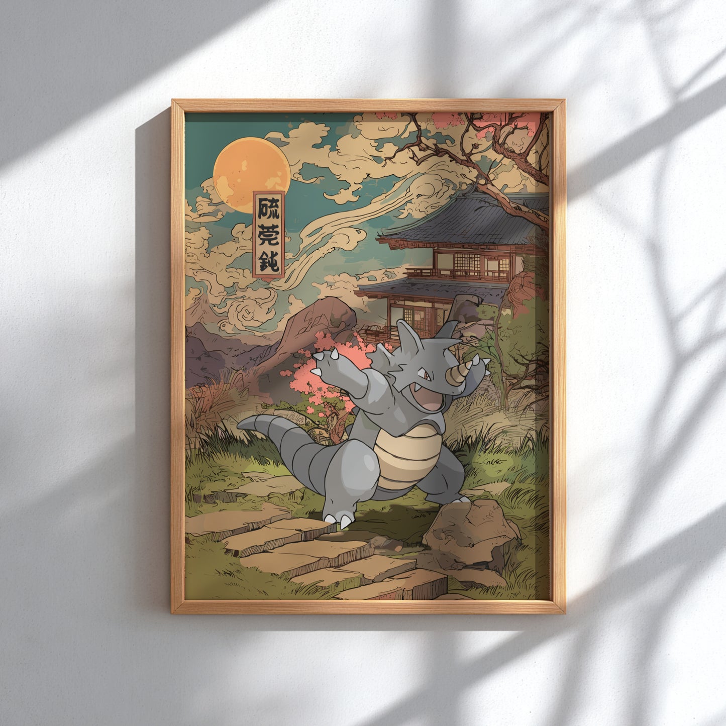 Impression Pokémon Rhydon – Décoration murale Pokémon de style japonais