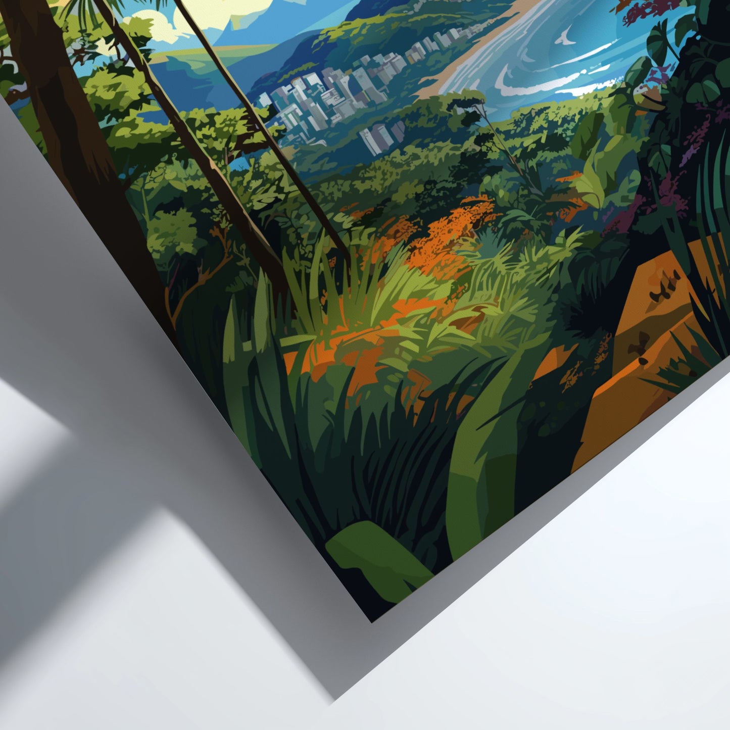 Rio De Janeiro Vintage Poster - Brazil Travel Art close up