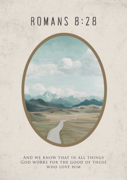 Romans 8:28 Scripture Art - "The Calling of Purpose" Wall Print