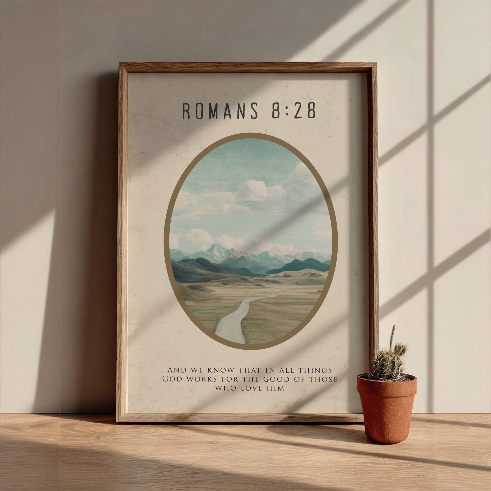 Romans 8:28 Scripture Art - "The Calling of Purpose" Wall Print
