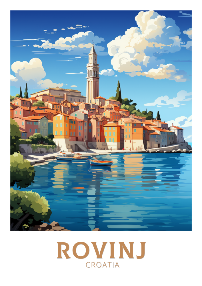 Europe ROVINJ TRAVEL PRINT - CROATIA ARTWORK