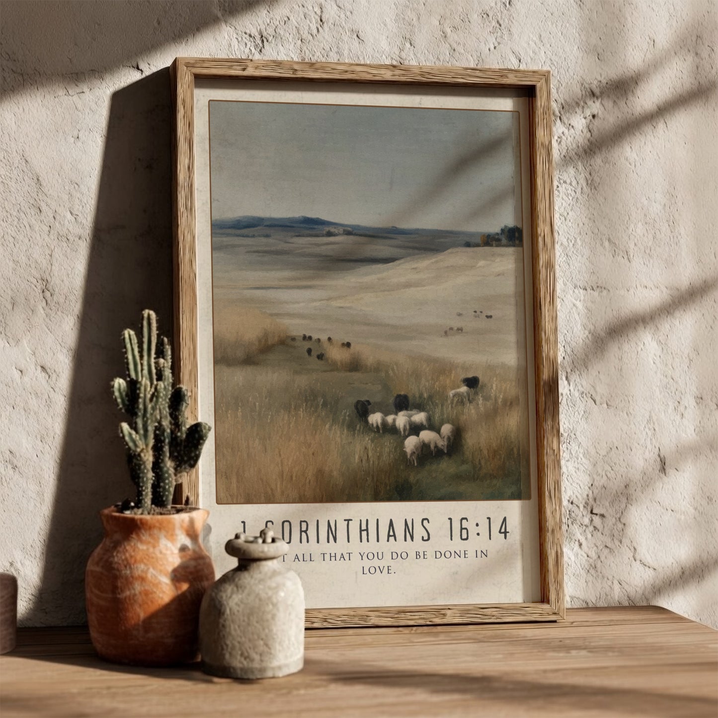 1 Corinthians 16:14: The Catalyst – Modern Minimalist Scripture Art