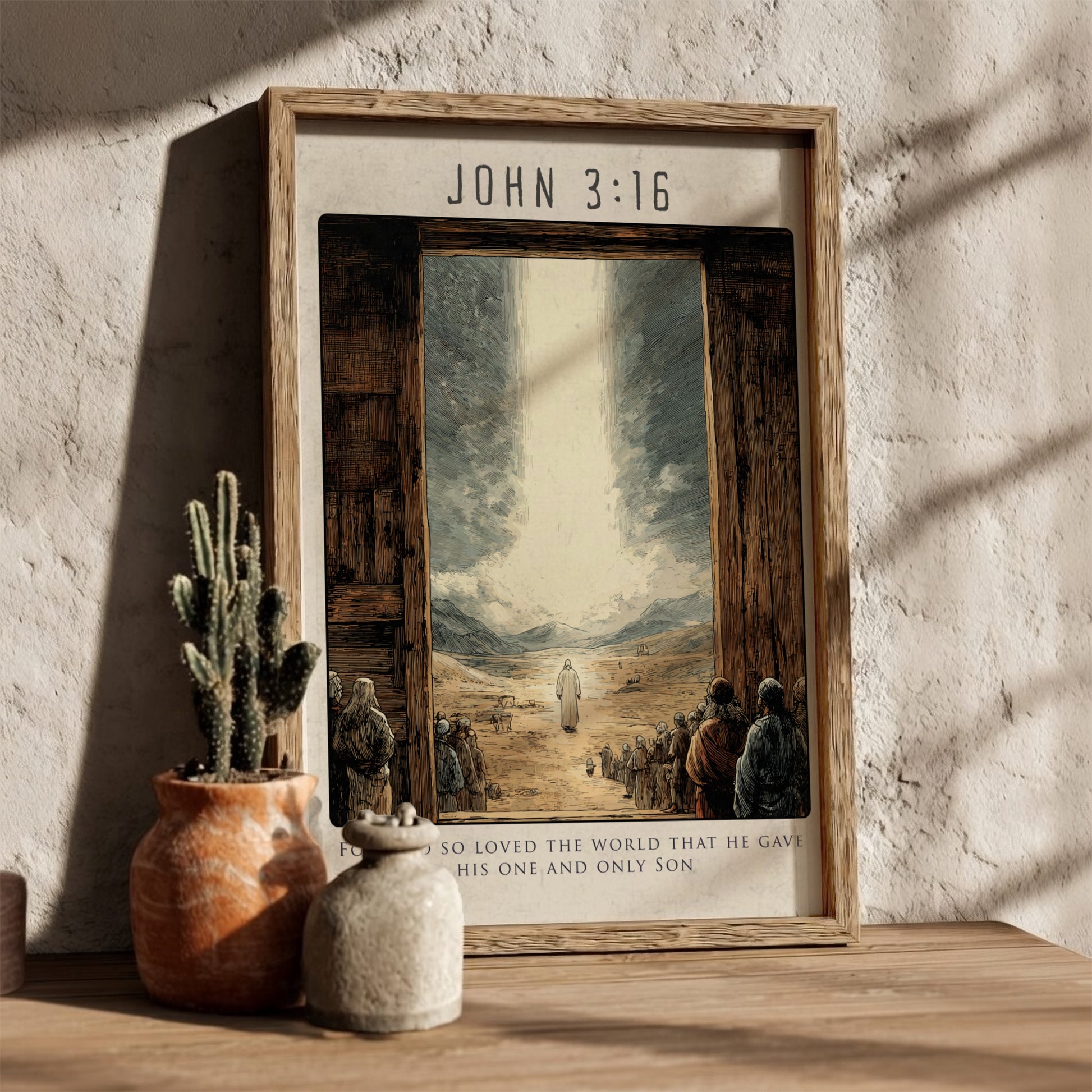 John 3:16: The Origin – Modern Minimalist Scripture Art