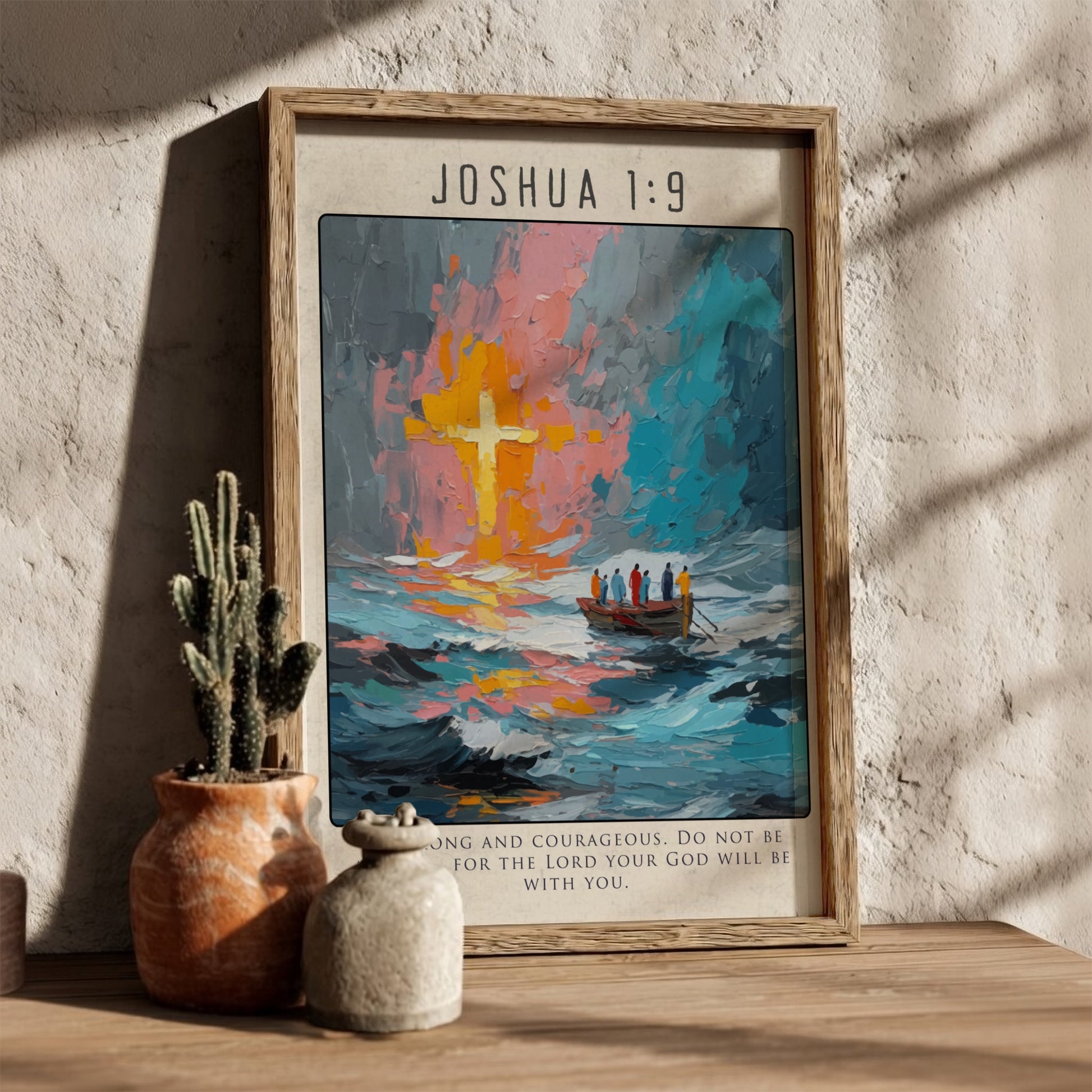 Joshua 1:9: The Command – Modern Minimalist Scripture Art