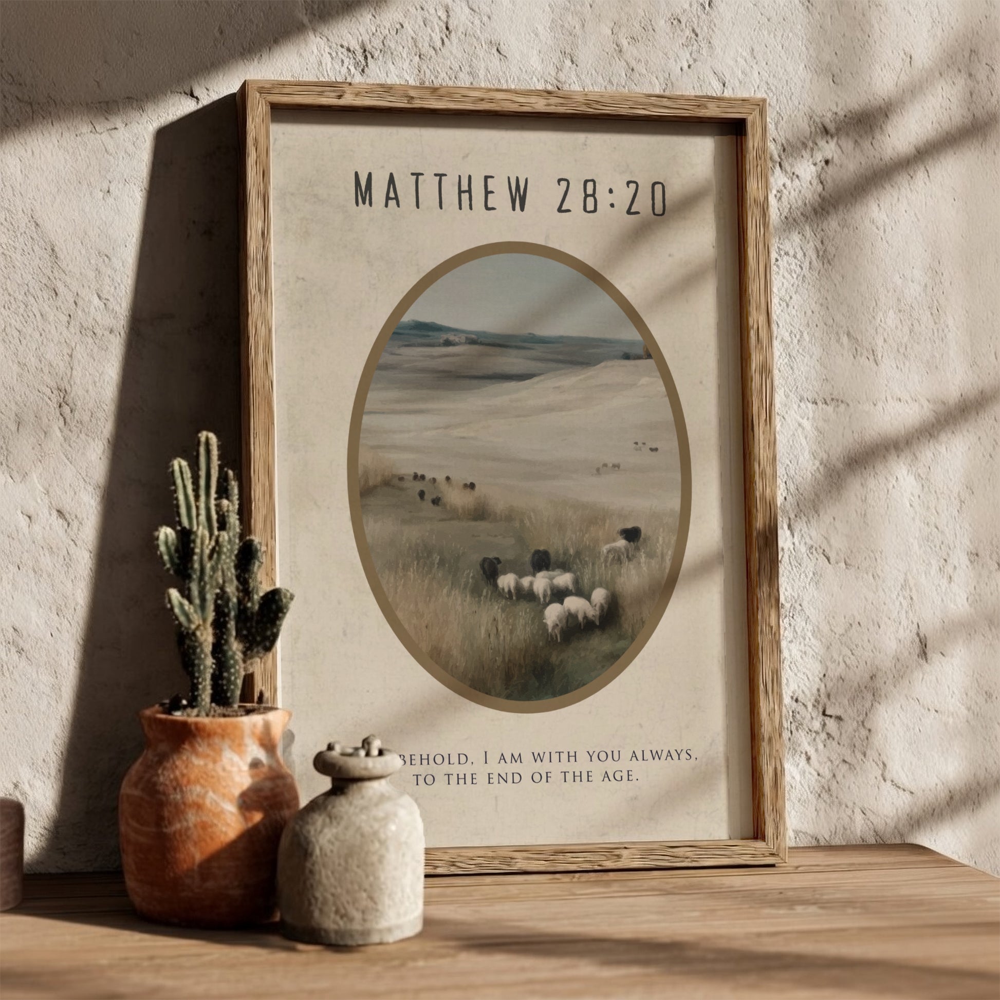 Matthew 28:20: The Continuity – Modern Minimalist Scripture Art