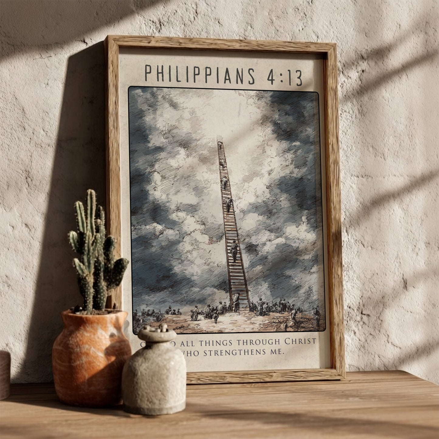 Philippians 4:13: The Catalyst – Modern Minimalist Scripture Art
