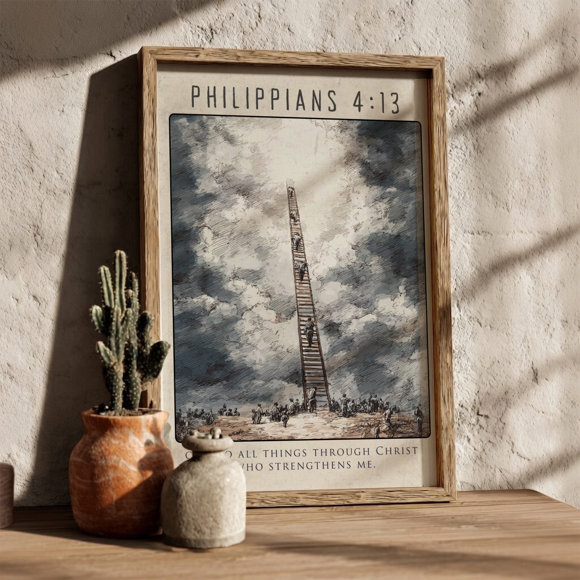 Philippians 4:13: The Catalyst – Modern Minimalist Scripture Art