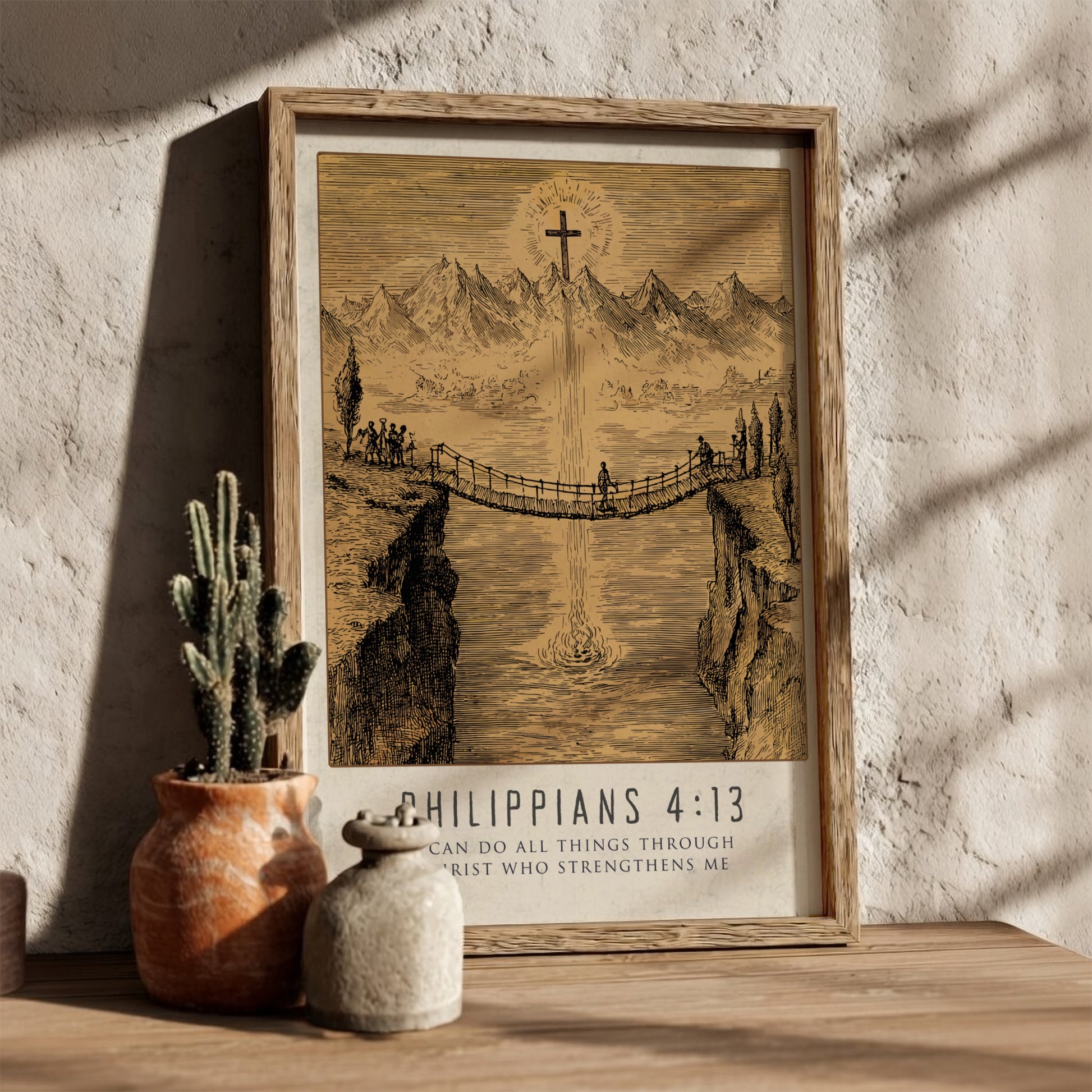 Philippians 4:13: The Conduit – Modern Minimalist Scripture Art