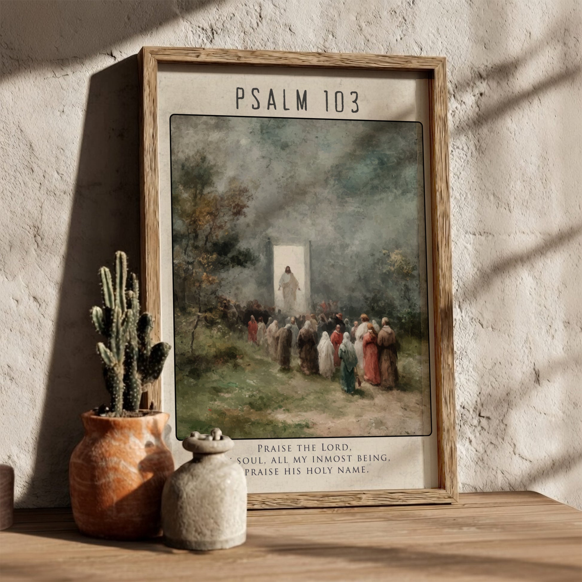Psalm 103: Bless The Lord - Modern Minimalist Scripture Wall Art