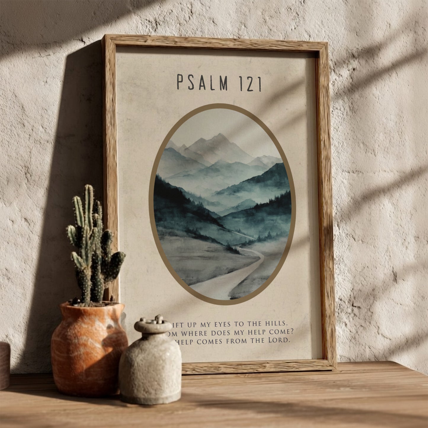 Psalm 121: The Guardian – Modern Minimalist Scripture Wall Art