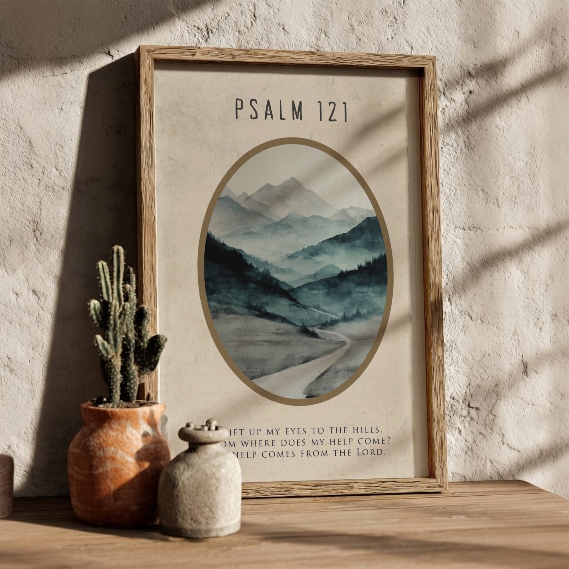 Psalm 121: The Guardian – Modern Minimalist Scripture Wall Art