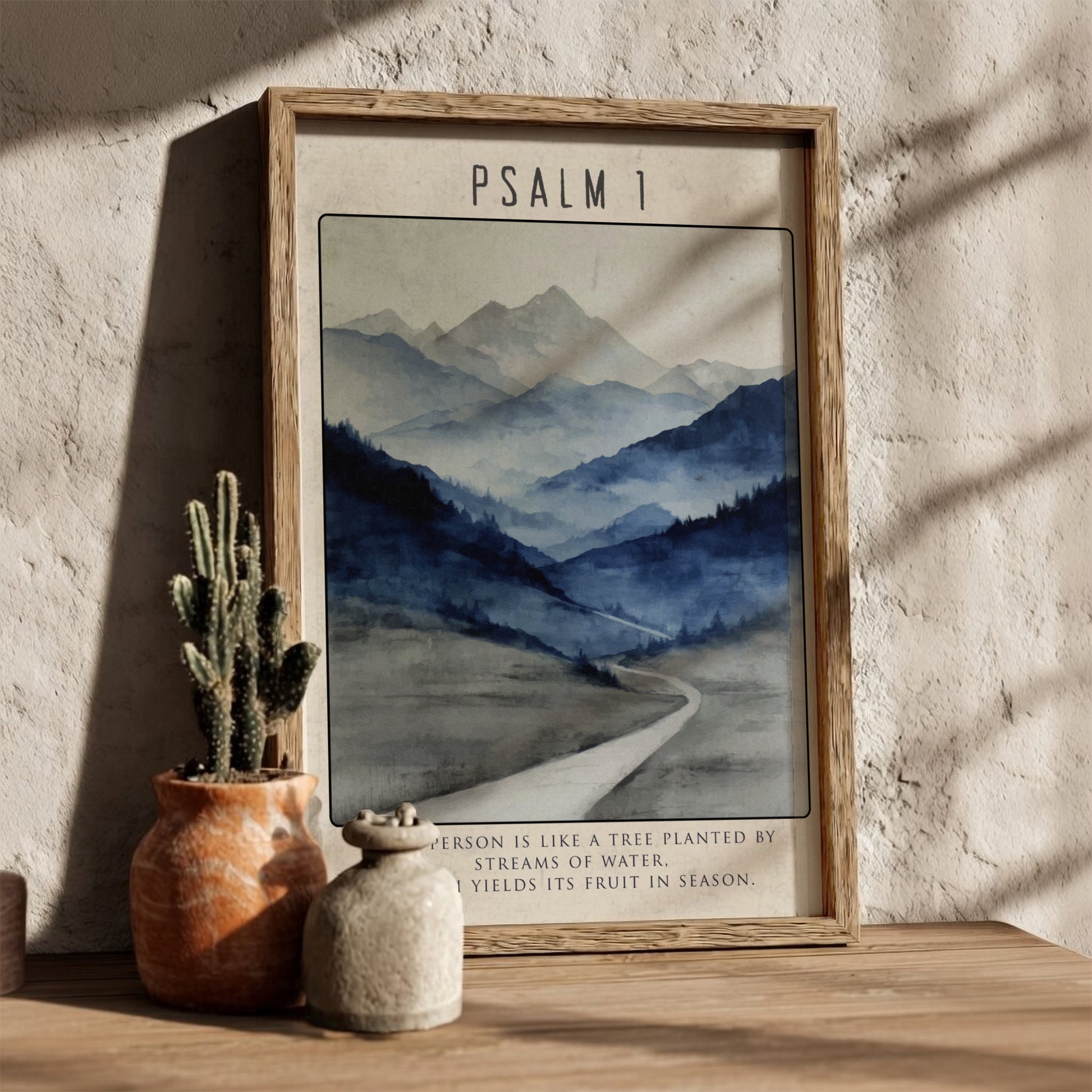 Psalm 1: The Foundation – Modern Minimalist Scripture Art