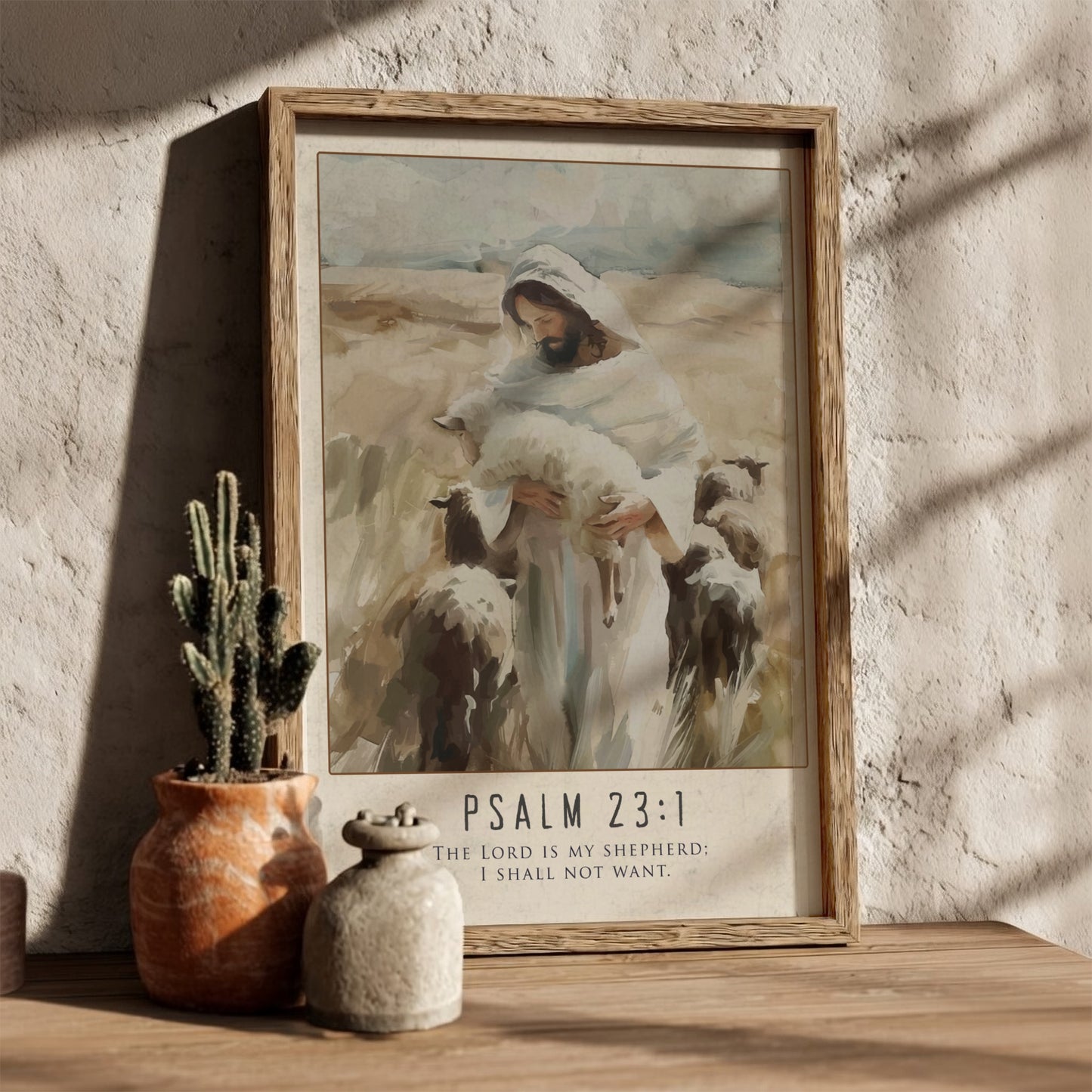 Psalm 23:1: The Sufficiency – Modern Minimalist Scripture Art