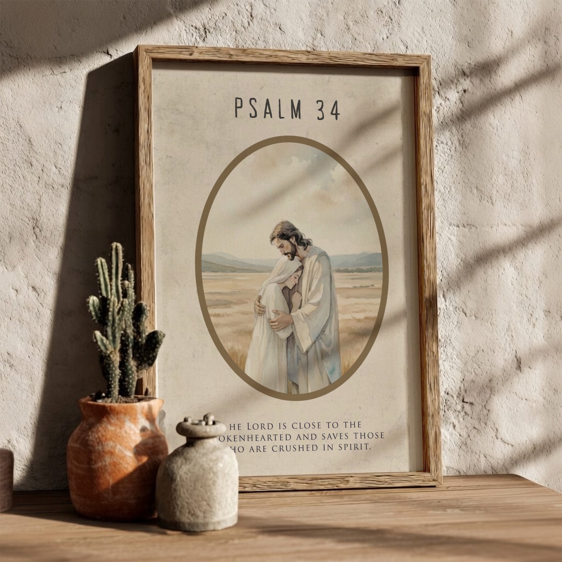 Psalm 34: The Radiance – Modern Minimalist Scripture Art