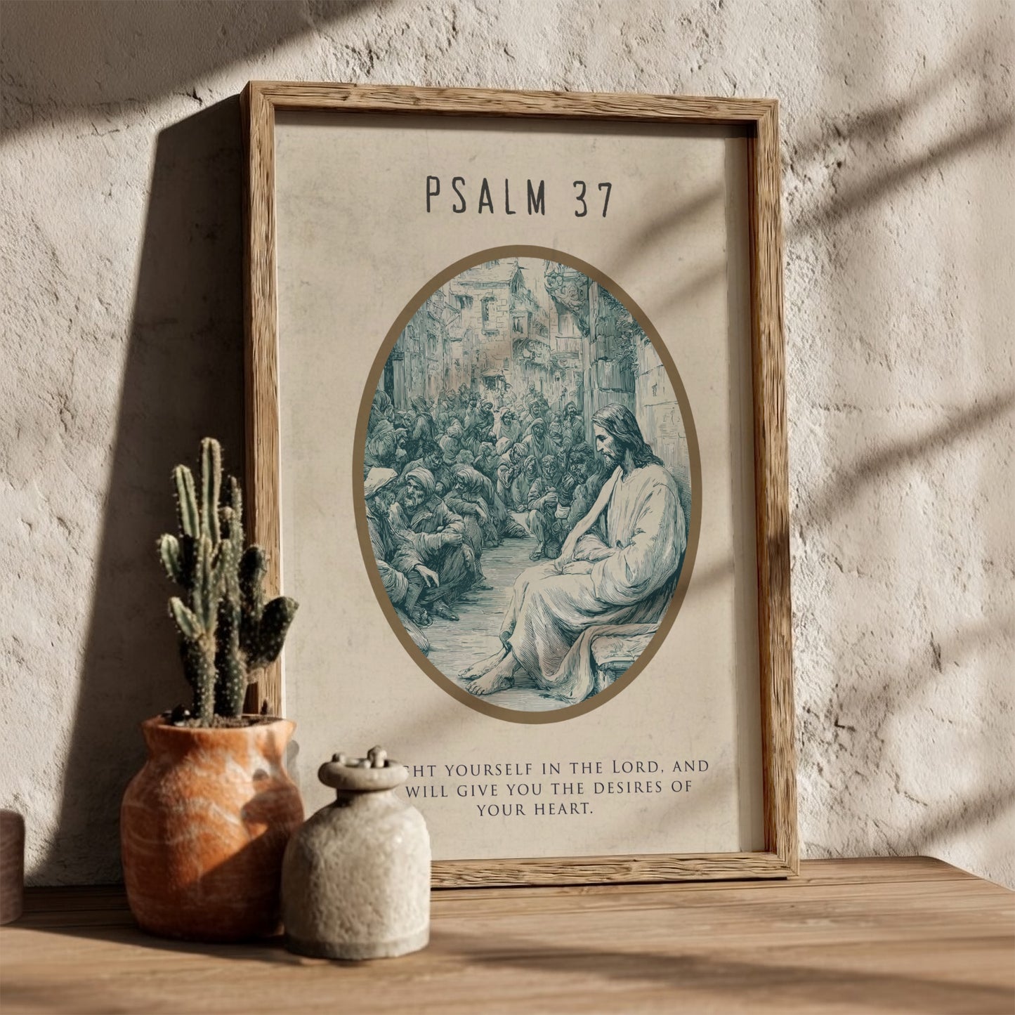 Psalm 37: The Heritage – Modern Minimalist Scripture Art