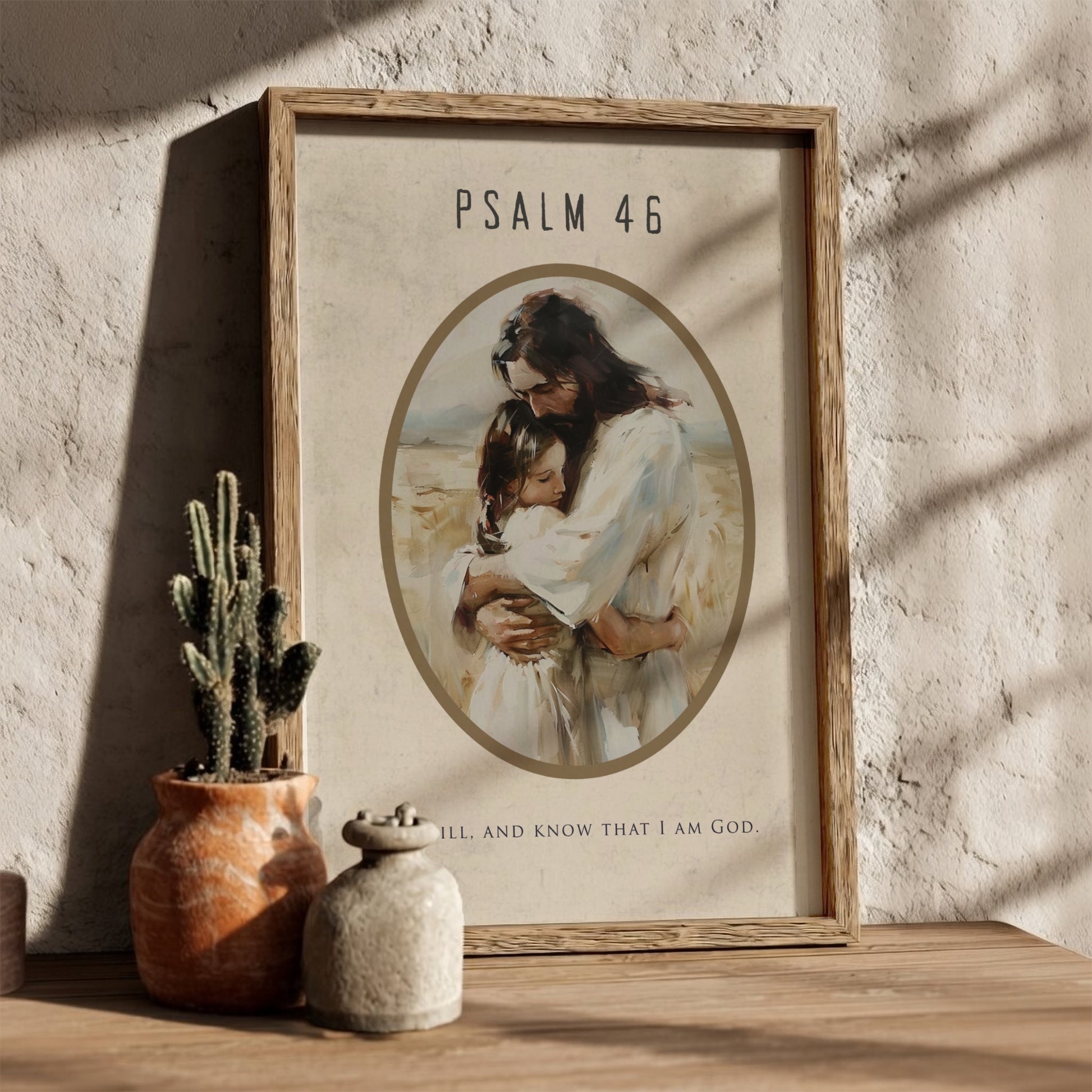 Psalm 46: The Unshakable – Modern Minimalist Scripture Art