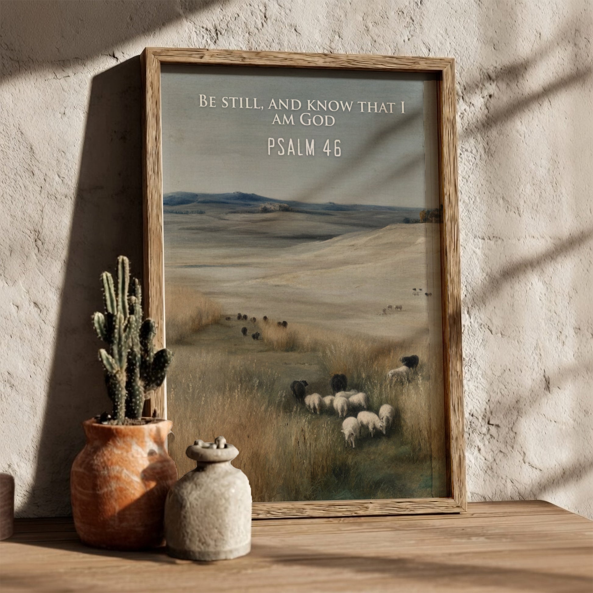 Psalm 46: The Fortress - Modern Minimalist Scripture Wall Art