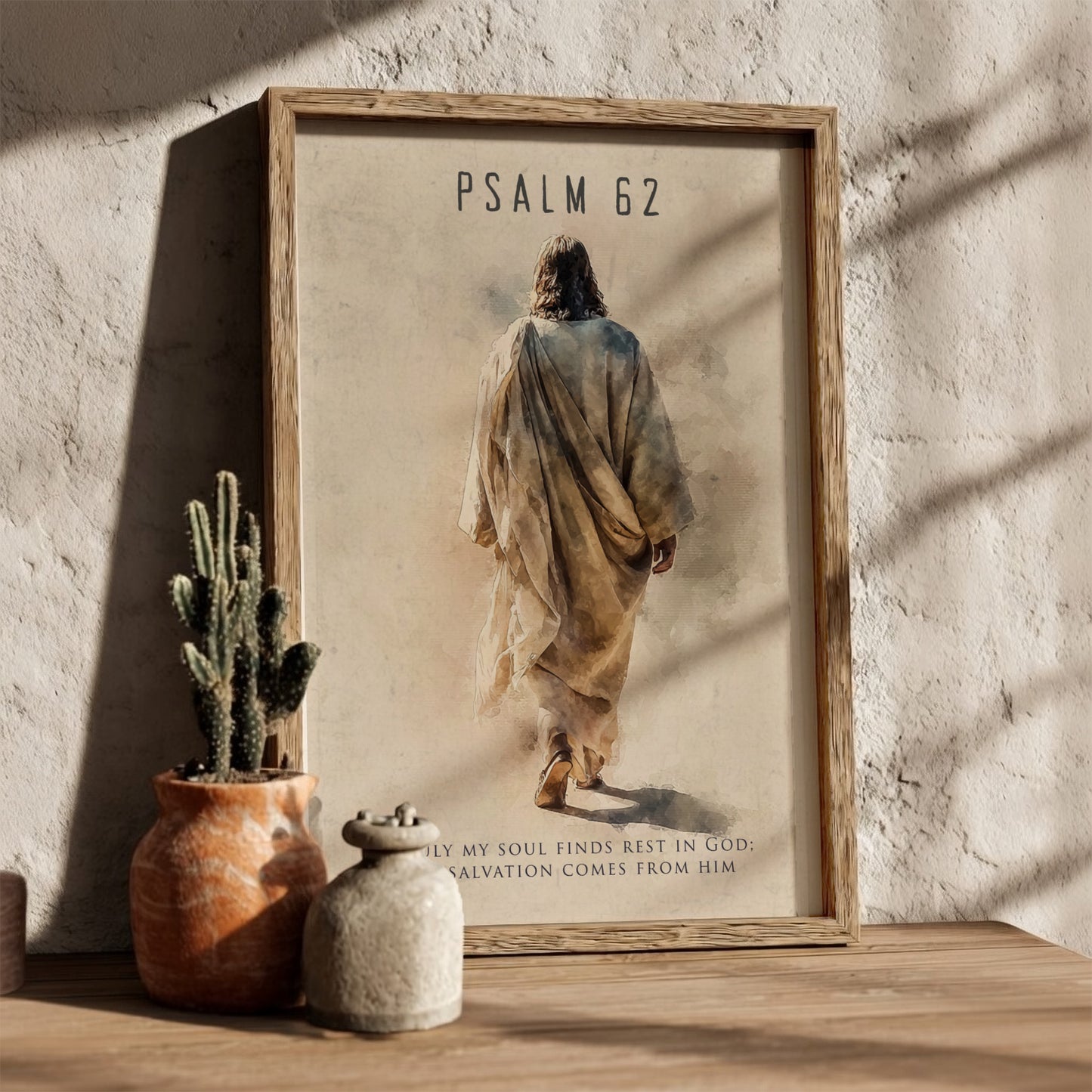 Psalm 62: The Unshakable – Modern Minimalist Scripture Art
