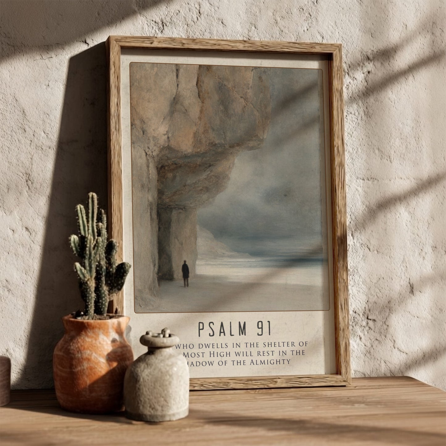 Psalm 91: The Fortress – Modern Minimalist Scripture Art