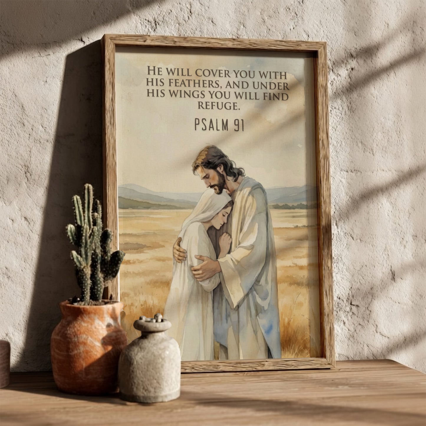 Psalm 91: The Secret Place - Modern Minimalist Scripture Wall Art