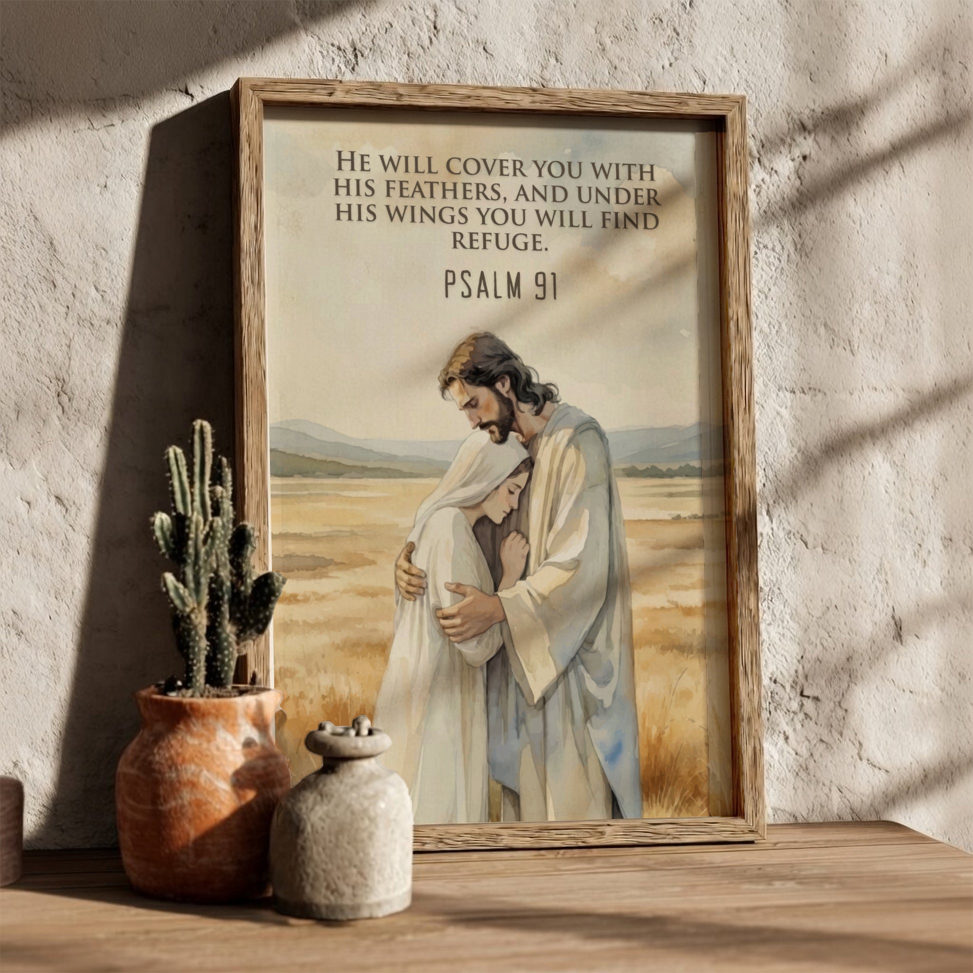 Psalm 91: The Secret Place - Modern Minimalist Scripture Wall Art