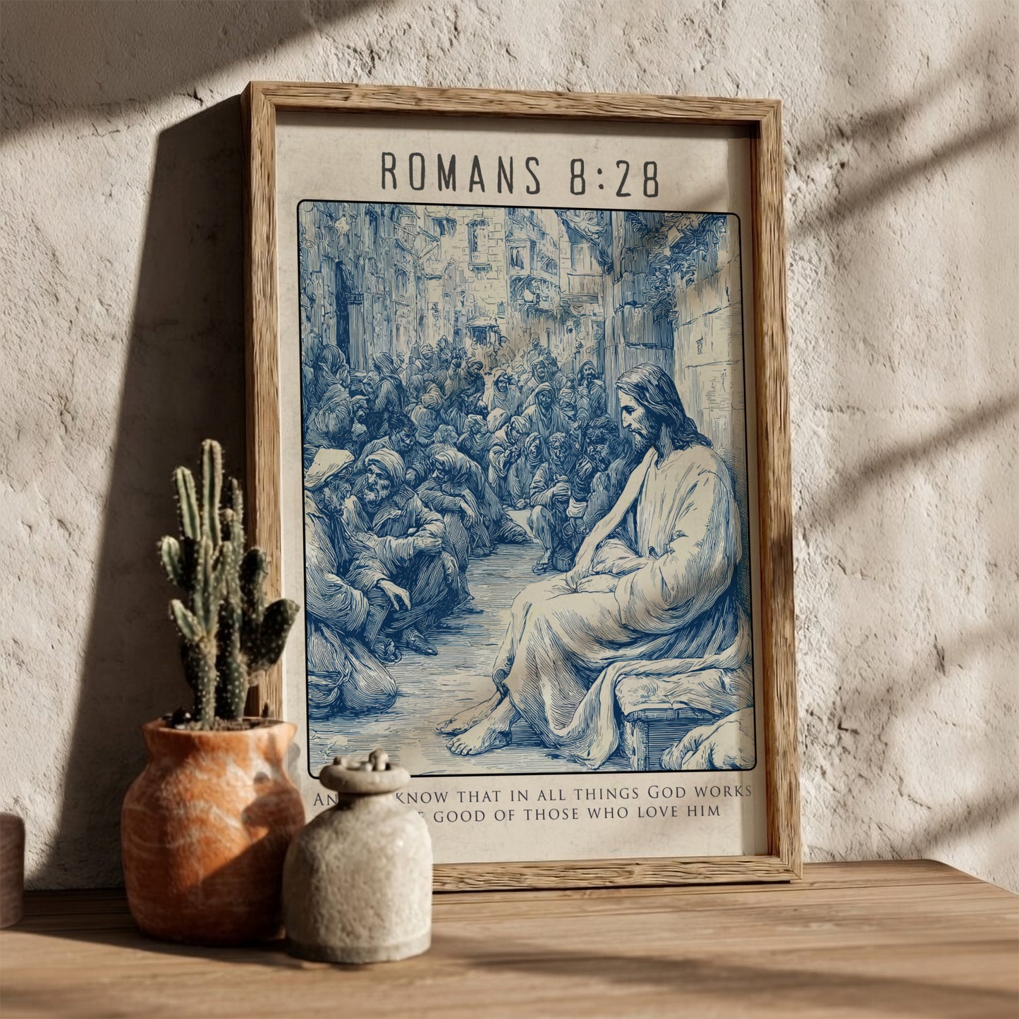 Romans 8:28: The Purpose – Modern Minimalist Scripture Art