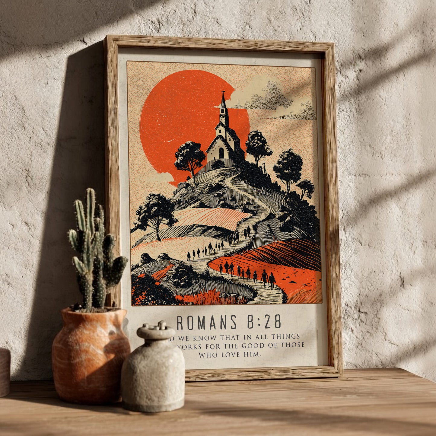 Romans 8:28: The Synergy – Modern Minimalist Scripture Wall Art