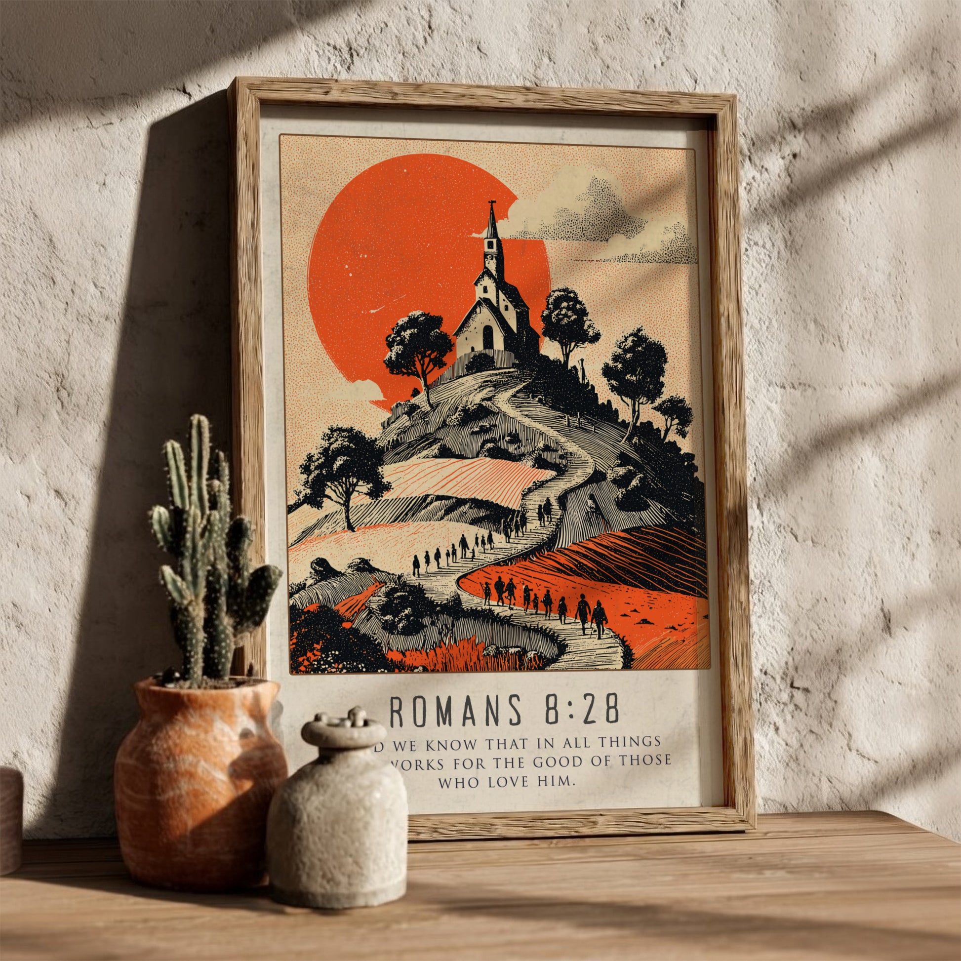 Romans 8:28: The Synergy – Modern Minimalist Scripture Wall Art