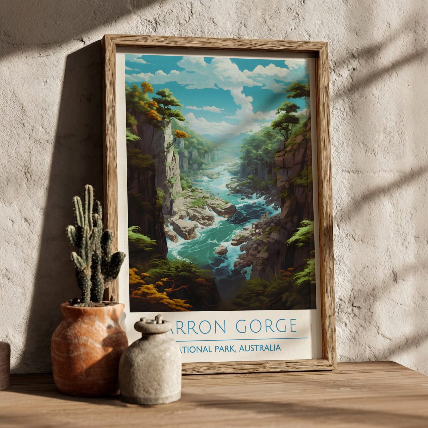 Affiche de Blowing Rock, Caroline du Nord – Illustration de voyage vintage