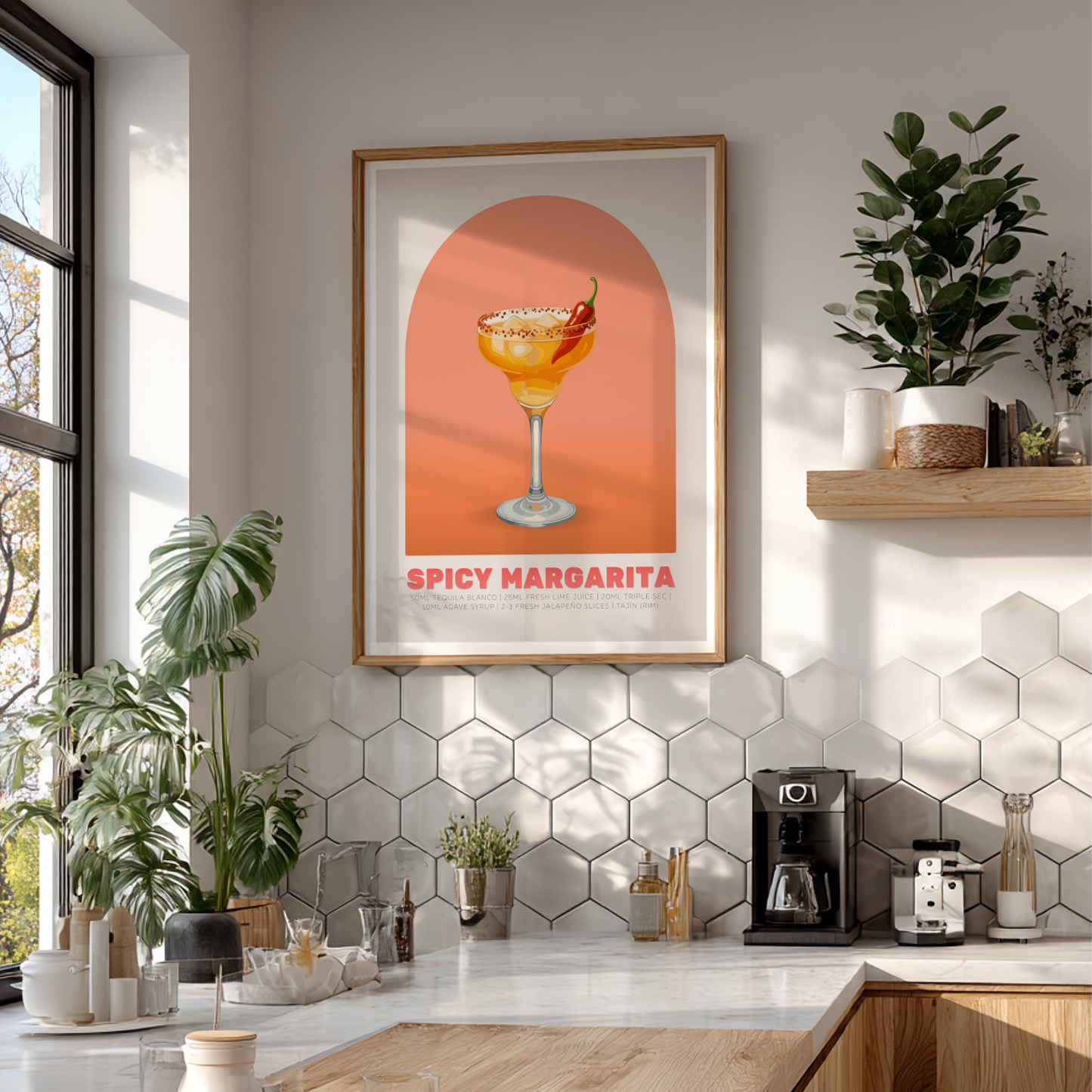 Spicy Margarita Cocktail Poster - Drinks Wall Art
