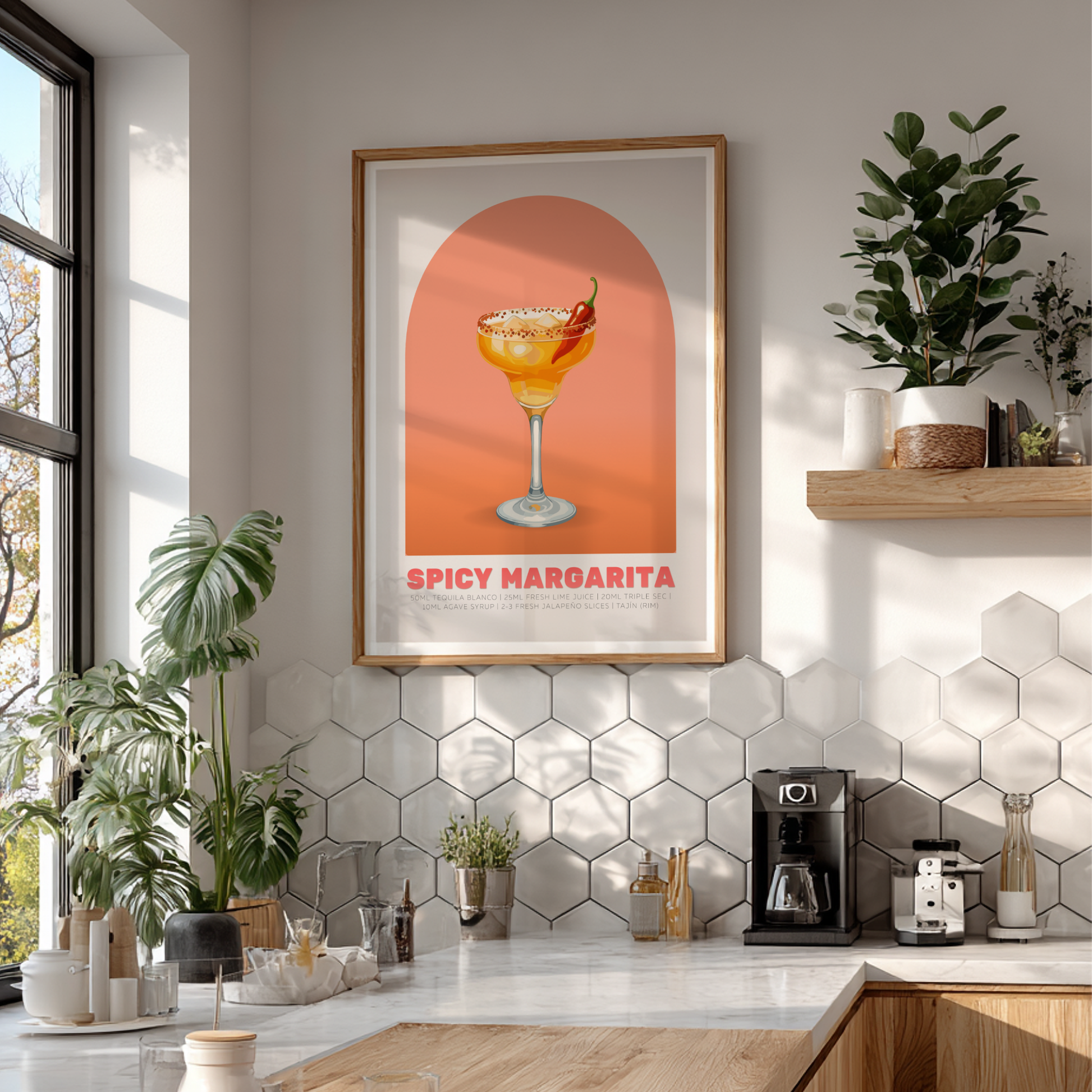 Spicy Margarita Cocktail Poster - Drinks Wall Art