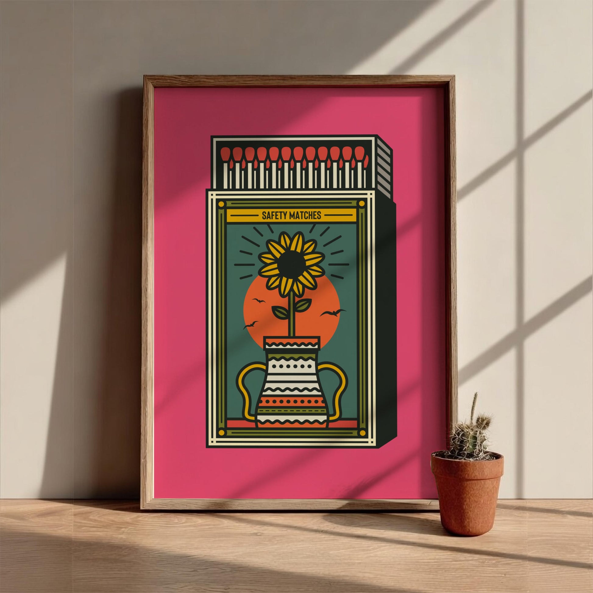 The Spark of Ritual Modern Art - The Safety Matches Wall Print