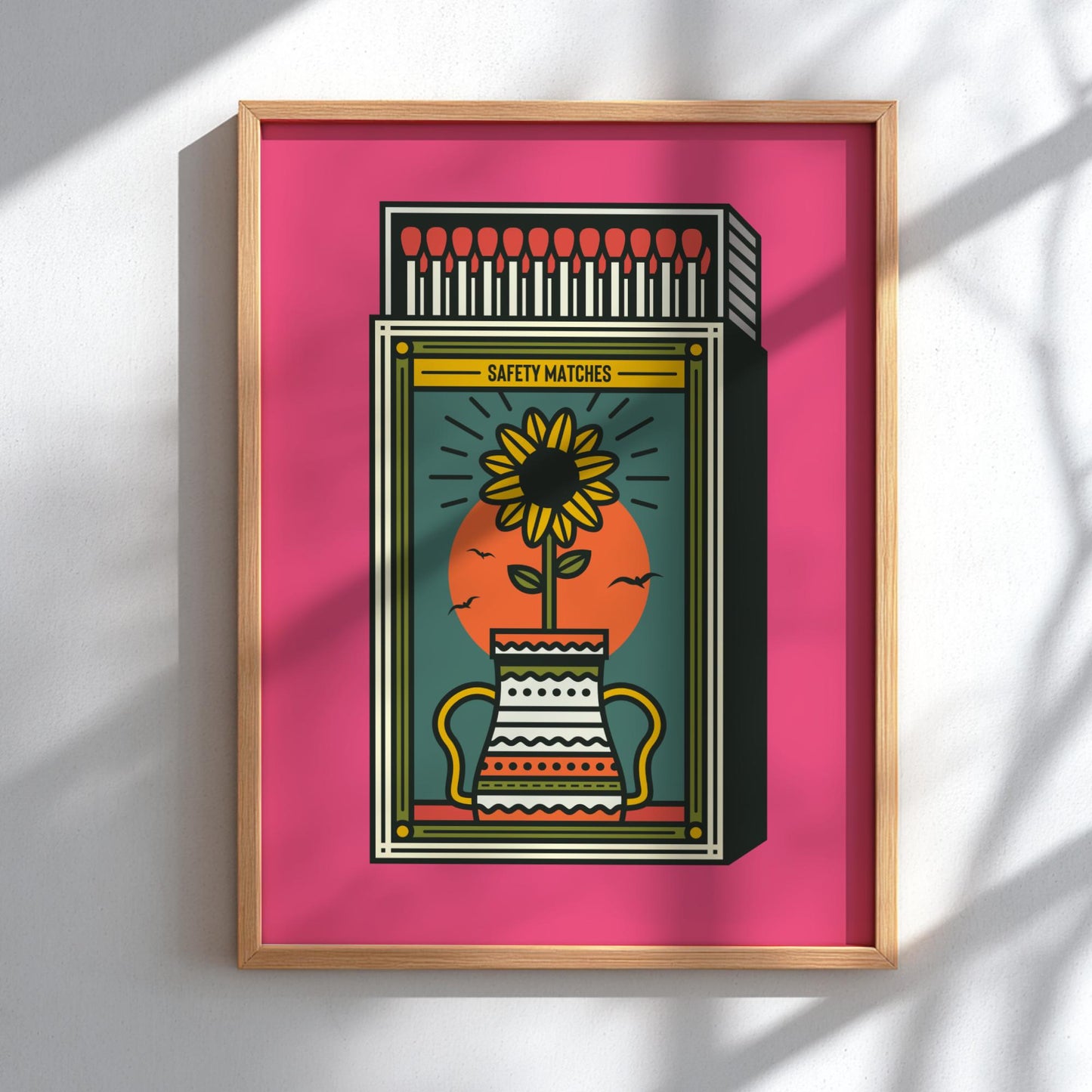 The Spark of Ritual Modern Art - The Safety Matches Wall Print