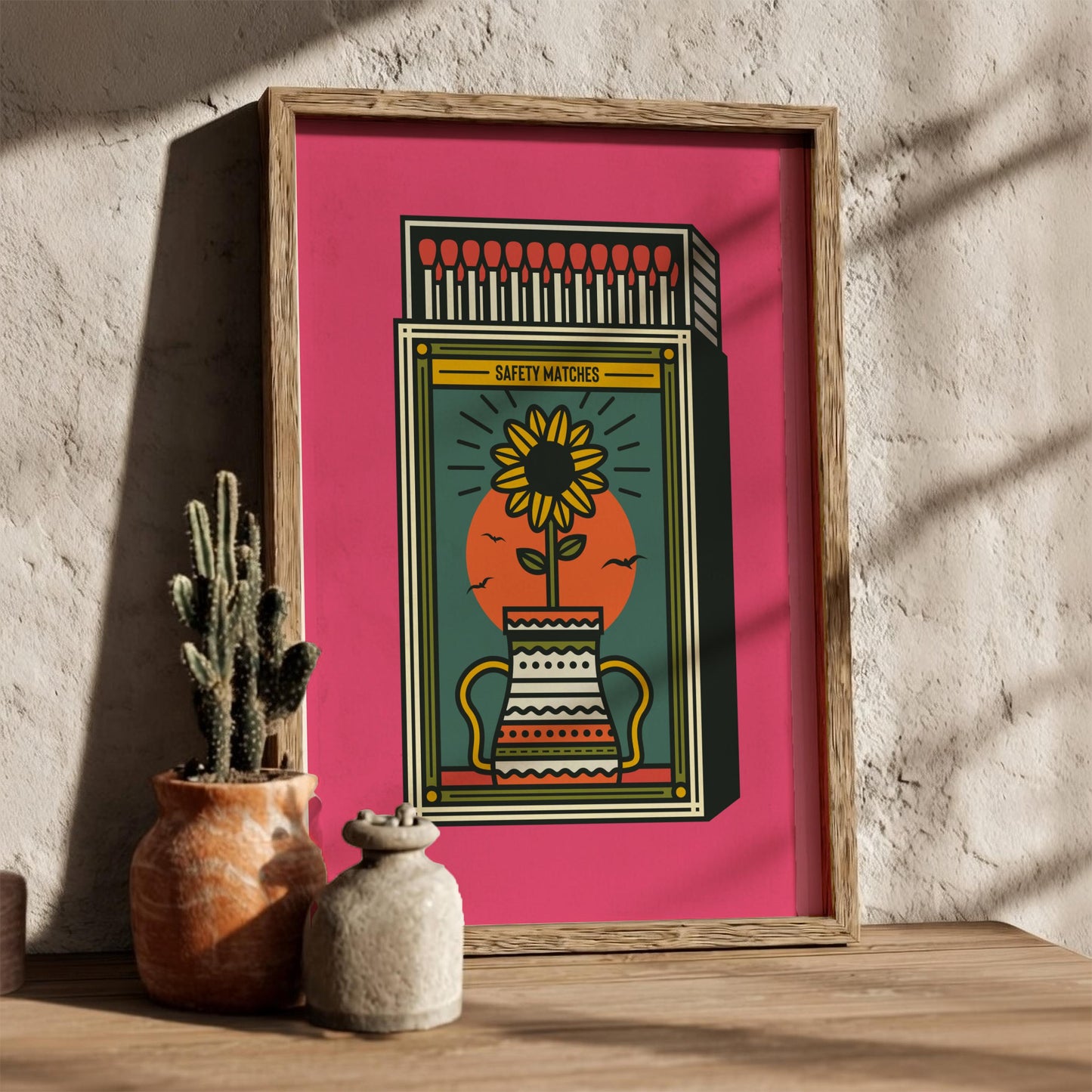 The Spark of Ritual Modern Art - The Safety Matches Wall Print